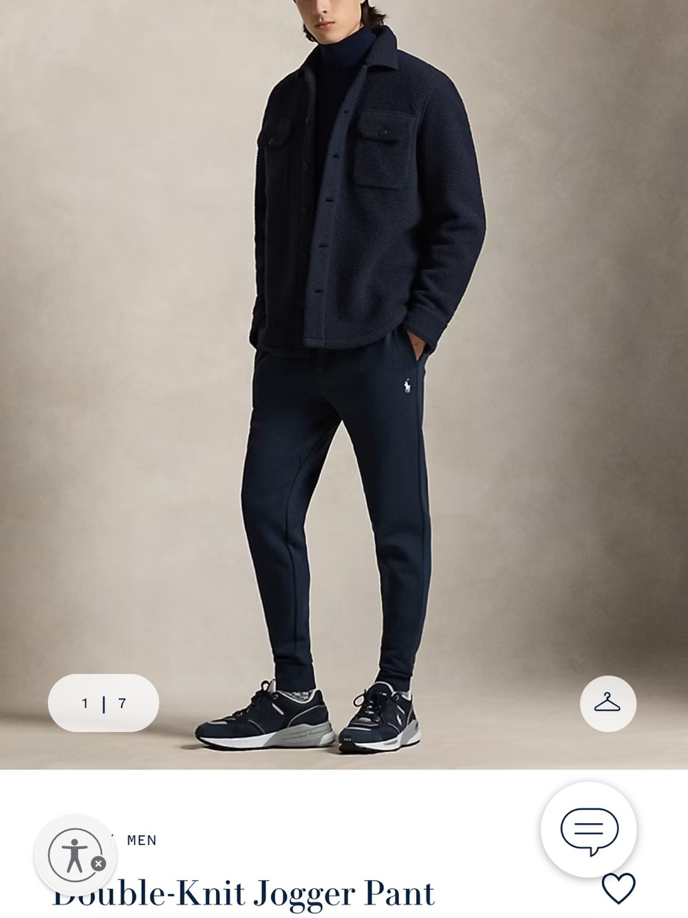 Polo by Ralph Lauren Navy Double-Knit Jogger Pants